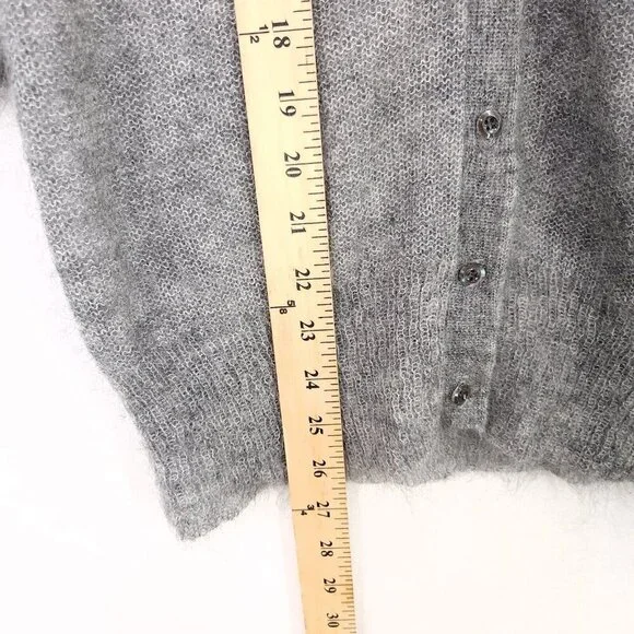 J. Crew Cardigan Womens Size Small Gray Mohair Wool Blend Business Button Up - Picture 13 of 13